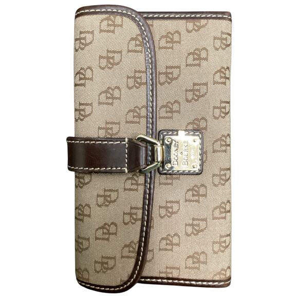 Vintage Dooney &Bourke Wallet Women’s One Size Signature Canvas Leather Interior - Picture 1 of 8